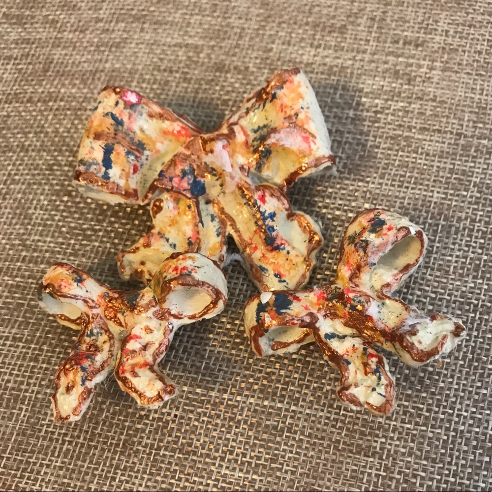 Vintage Paste Bow Pin and Earrings Set